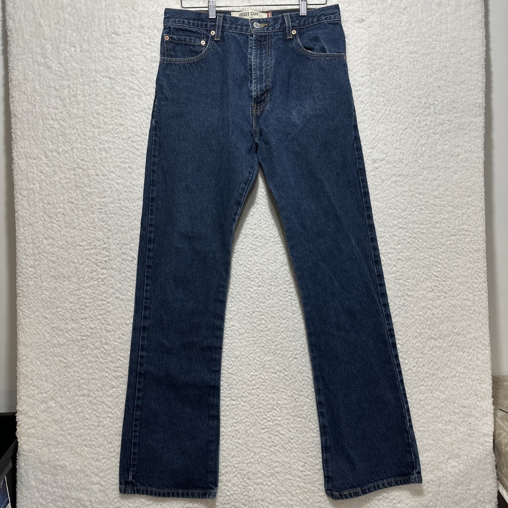 Vintage Levi's 517 Bootcut Jeans Men's Size 34 Blue High Rise Pockets